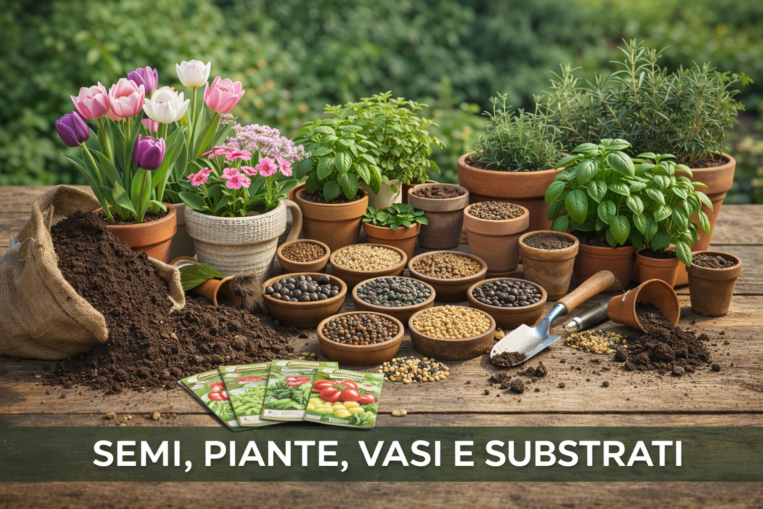 SEMI, PIANTE, VASI E SUBSTRATI 